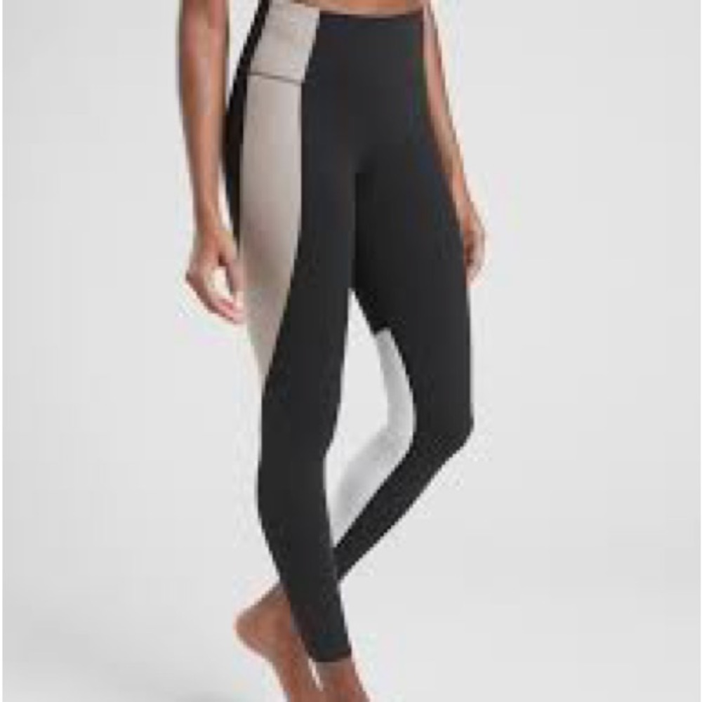 Athleta Elation Asym 7/8 Colorblock Tights Leggings